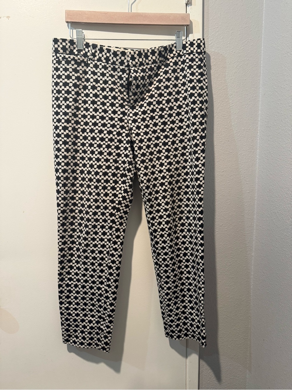 Banana Republic Black and White Printed Pants